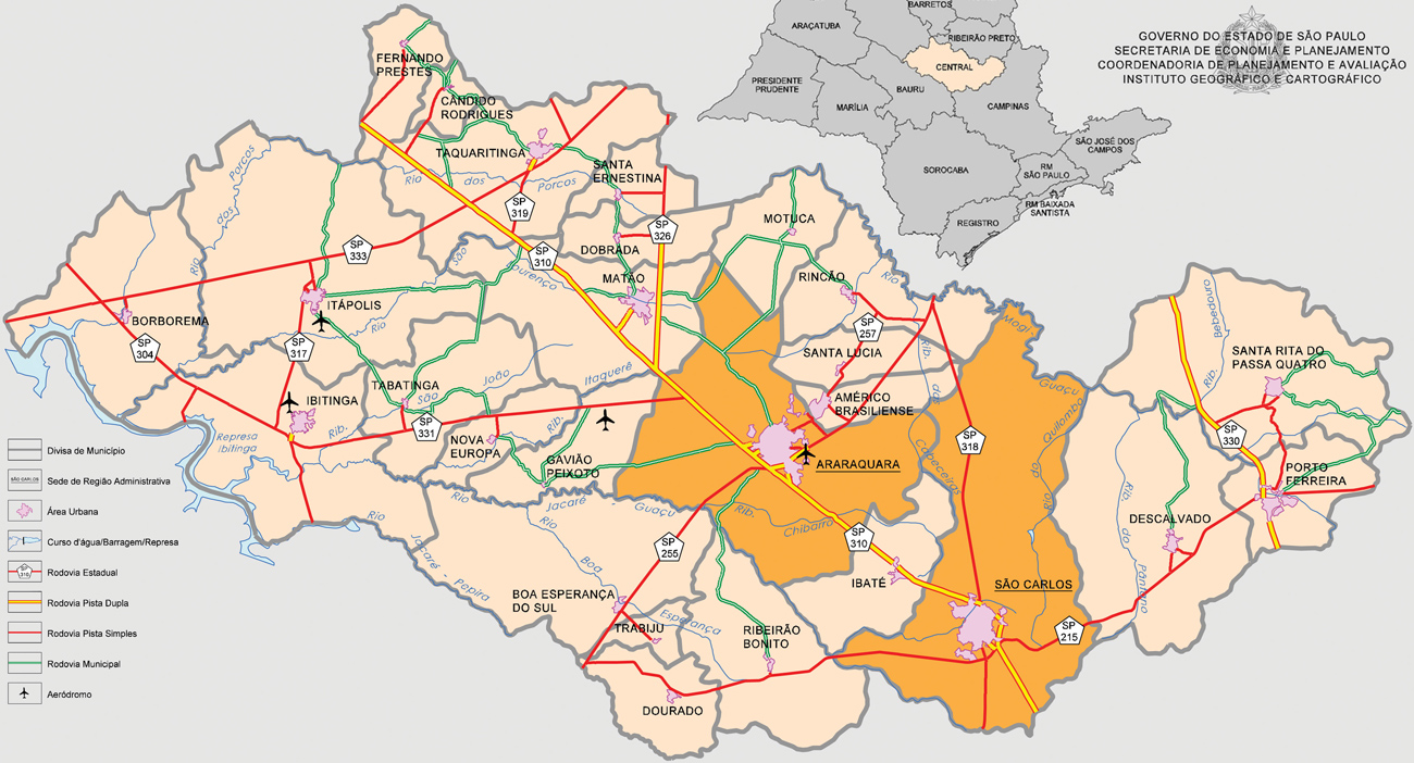 Mapa Região Central